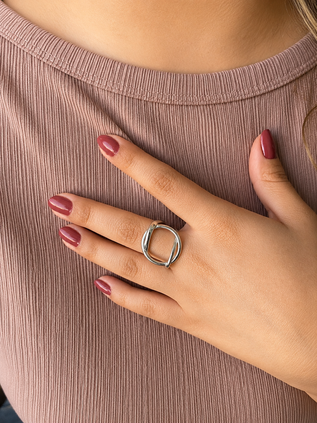 Anillo Electra Plateado