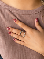 Anillo Electra Plateado